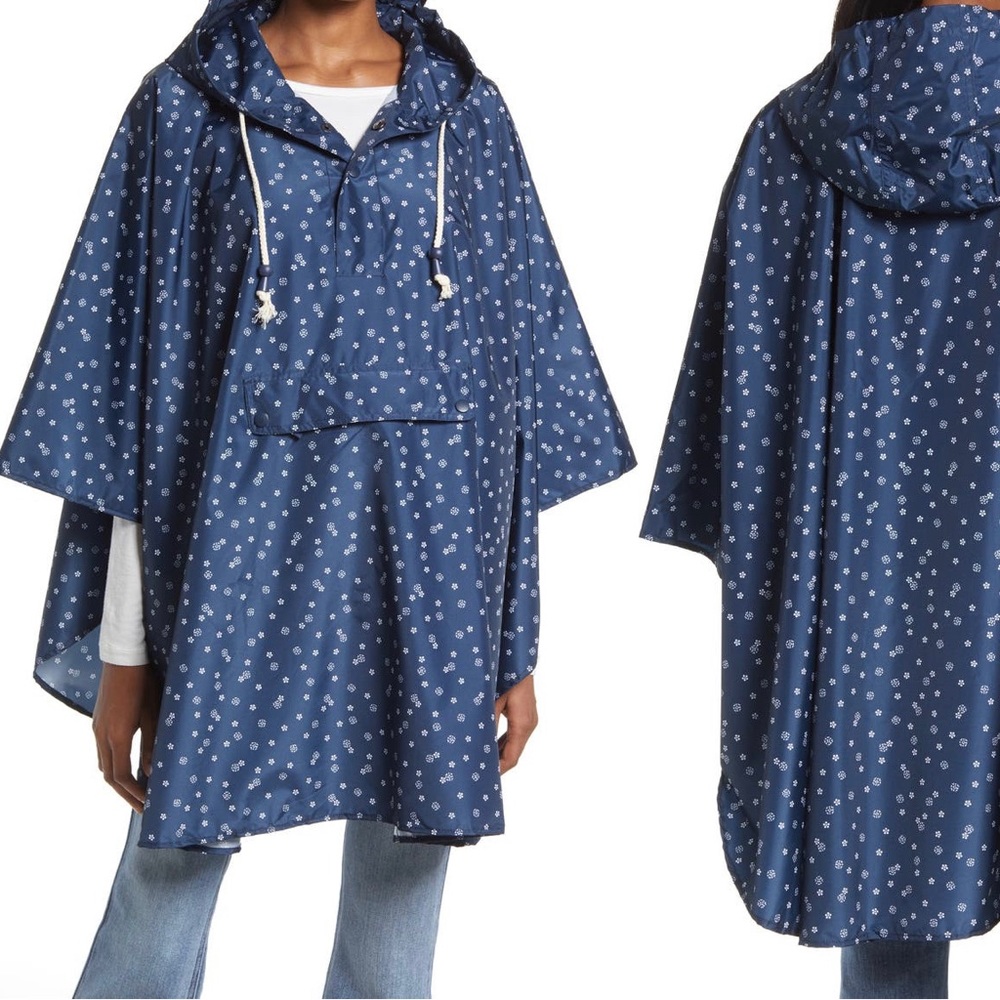 MADEWELL (Re)Sourced Packable Rain Poncho Jacket - One Size - Windowpane…